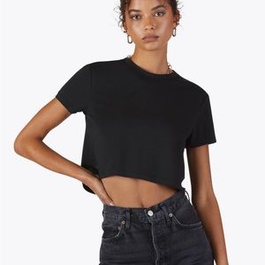 CUTS Almost Friday Tee Cropped - Black